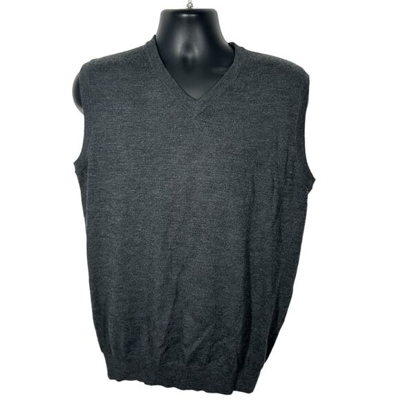 The Men's Store at Bloomingdale's Merino Wool Vest in Grey Size Medium - Picture 2 of 10